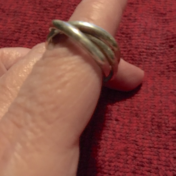 Sterling Silver sz 8 Vintage Puzzle Ring - Picture 4 of 7